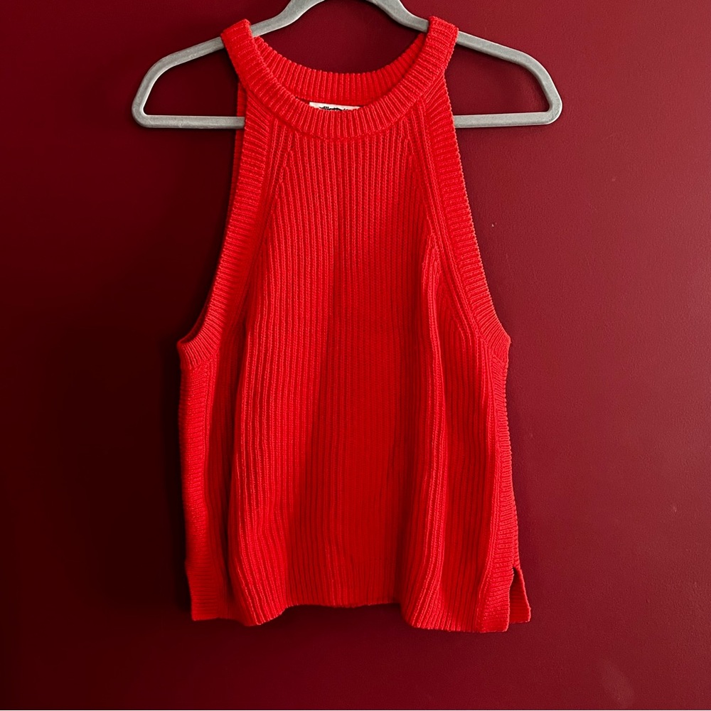 Madewell Red Valley Sweater Tank Top - Picture 12 of 13
